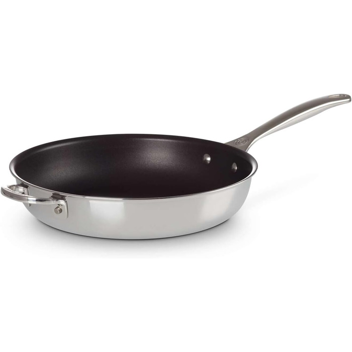 Сковорода LE CREUSET з нержавіючої сталі 3-шарова, 28 см, з антипригарним покриттям