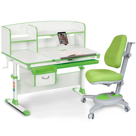 Комплект Evo-kids Evo 50 Z Green (арт. Evo-50 Z + крісло Y-110 KZ) /(стіл+ящик+полиця+крісло)