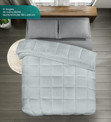 Ковдра Utopia Bedding для 2 осіб, 155x220 см, білий колір, мікрофібра, 4 сезони