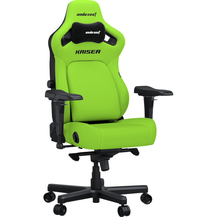 Крісло ігрове Anda Seat Kaiser 4 Cyber Green PVC Size XL