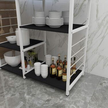 Стелаж кухонний SogesHome 90 x 40 x 83 см, SH-171-BK, чорний горіх