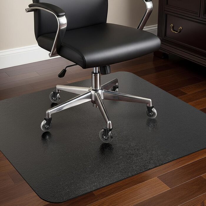 Килимок під офісний стілець COSYLAND, 120 x 150 см. Захист для підлоги, антиковзаючі, легко миються. Підходить для твердих підлог, ламінату, паркету (Чорний)
