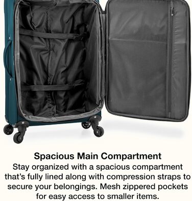 Набір валіз U.S. Traveler Anzio Softside Spinner 3-Piece (22/26/30) блакитно-зелений