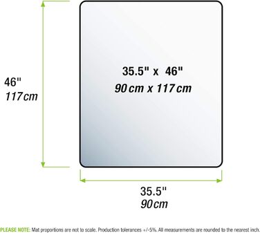 Протиковзкий килимок для захисту підлоги Marvelux ECO офісне крісло для твердої підлоги та килимової плитки 73x117см біле покриття для офісного крісла з нековзною підкладкою прямокутний екологічно чистий поліпропілен плоский упакований (90 x 117 см)
