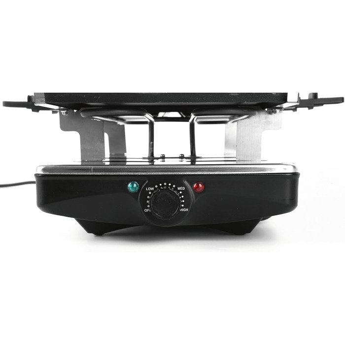 GOURMETmaxx Raclette з Фондю 2-в-1 | Набір для 8 осіб – ідеальний для вечірок | Ракле-фондю комбінація з 8 сковородами, лопатками та виделкою