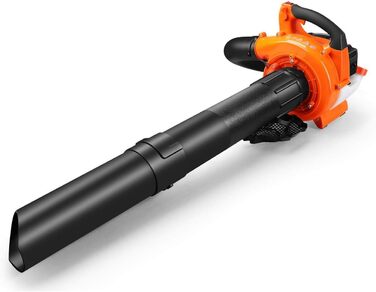 ФУКСТЕК Бензиновий Листозбір 4в1 FX-LBS126, 2-тактний Листоподіймач та Подрібнювач, 2 Труби та 45л Збірник – Перевірена Верхня Лінія, Швидкість Повітря 71 м/с