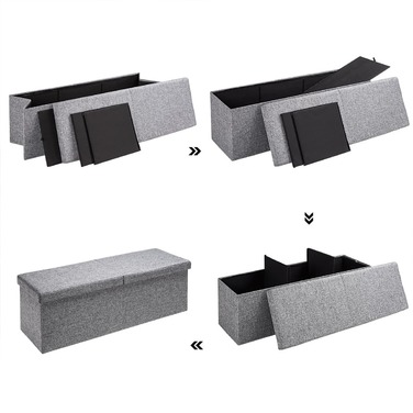 Лавка світло-сіра 115x38x38см з відкидною кришкою