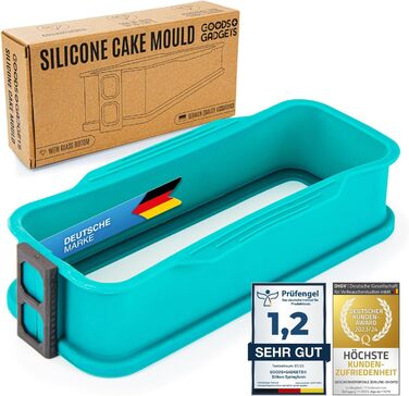 Силіконова форма для випічки тортів з антипригарним покриттям (з скляною основою XL) (Квадратна форма)