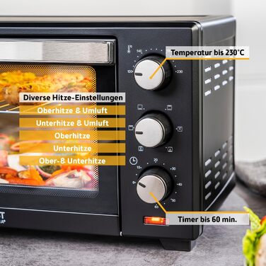 Міні-піч TZS First Austria 20L з регулюванням температури та таймером - для кухні та кемпінгу