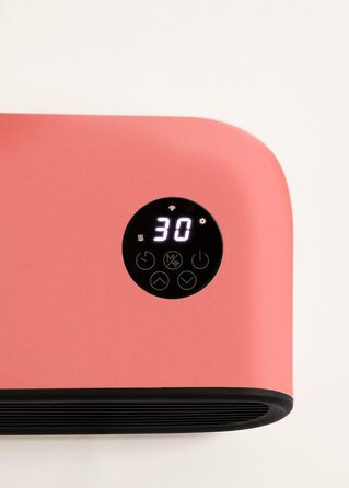 Електрична тепла стіна/підлога з Wi-Fi, салатовий колір, керування через додаток, до 20 м², датчик відкриття, захист від перекидання, 3 режими, LCD-дисплей, 2000W (Терракота)