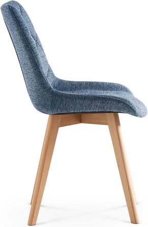 Крісла для їдальні B&D Home Tania (2 шт.), оббивка Merlot, дизайн у стилі Skandi, для кухні, офісу, вітальні