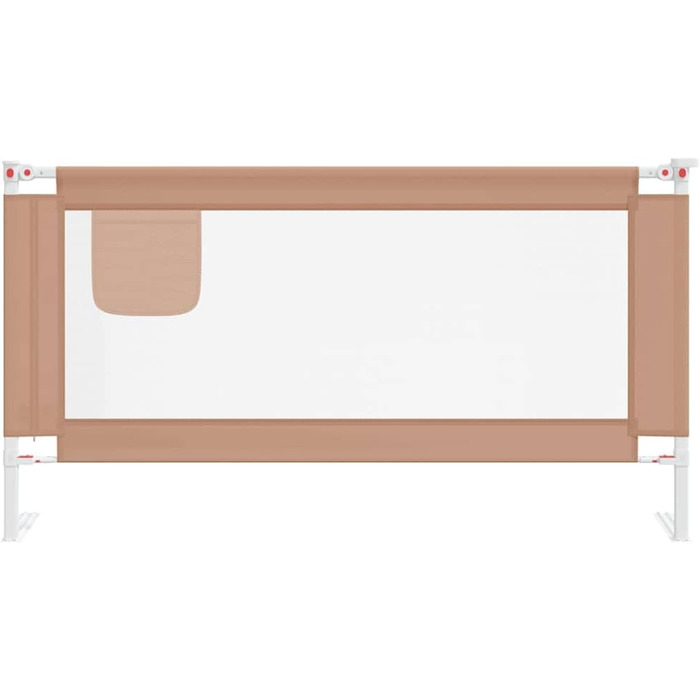 Бортик для ліжка дитячого vidaXL 200x25 см, бежевий (Taupe), тканинний захист від випадання для малюків та немовлят