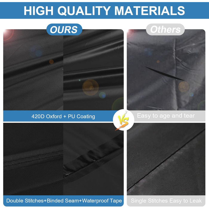 Водонепроникний чохол для садовой меблів VANSHEIM 60x60x60 см - захисна накривка для столу та садової групи