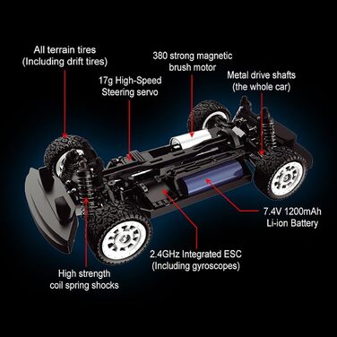 RC Автомобіль Fisca SG-1604 1/16 4WD Drift, 2.4GHz, 20км/год, Позашляховик Баггі