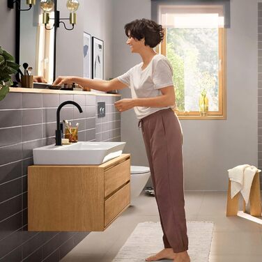 Змішувач для ванної кімнати Hansgrohe Rebris E з витягнутим виливом, хром, економічний (EcoSmart), 72557000
