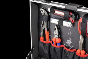 Набір інструментів Meister 131 предметів Knipex & Wera в алюмінієвому кейсі - професійний валіза з інструментами для майстрів