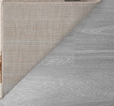 Сучасний м'який дитячий килим з м'яким ворсом, легкий у догляді, не забарвлюється, має Райдужний візерунок(60 х 100 см, кремовий)