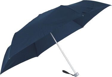 Плоска парасолька 24 см, Чорний (Синій), 3 Section Manual
