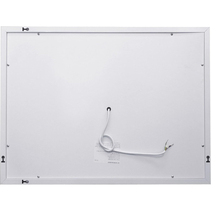 Дзеркало для ванної кімнати MIQU LED 60x50 см з підсвічуванням, тепле/холодне світло, диммування, антизапар, сенсорне управління, прямокутне