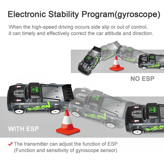 Радіокерований дрифт-кар Mostop 1/16, 4WD, 40 км/год, швидкісний міні RC автомобіль для дрифту з дистанційним керуванням