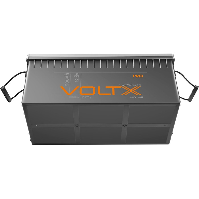 Акумулятор VoltX LiFePO4 12,8 В 200 Ач з 200 А BMS, 2560 Втгод, 3000-15000 циклів, макс. 36 батарей, ідеально підходить для автофургонів і сонячних батарей