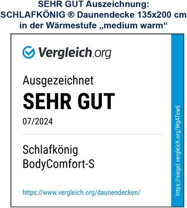 Пухова ковдра 135x200, екстра тепла, зони BodyComfort-S, виробництво Німеччина