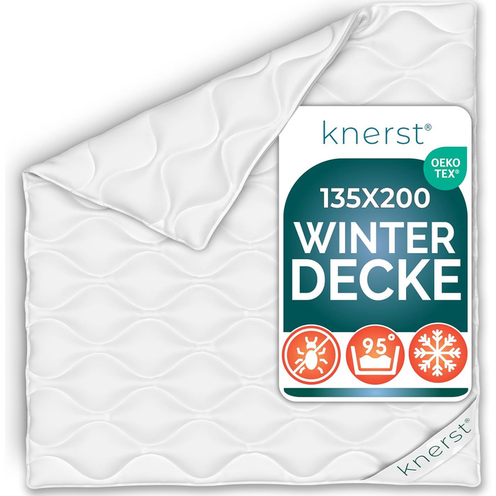 Зимова ковдра KNERST® PolarDream: тепла, дихаюча, з регулюванням температури, Оeko-Tex сертифікат, 135x200 см