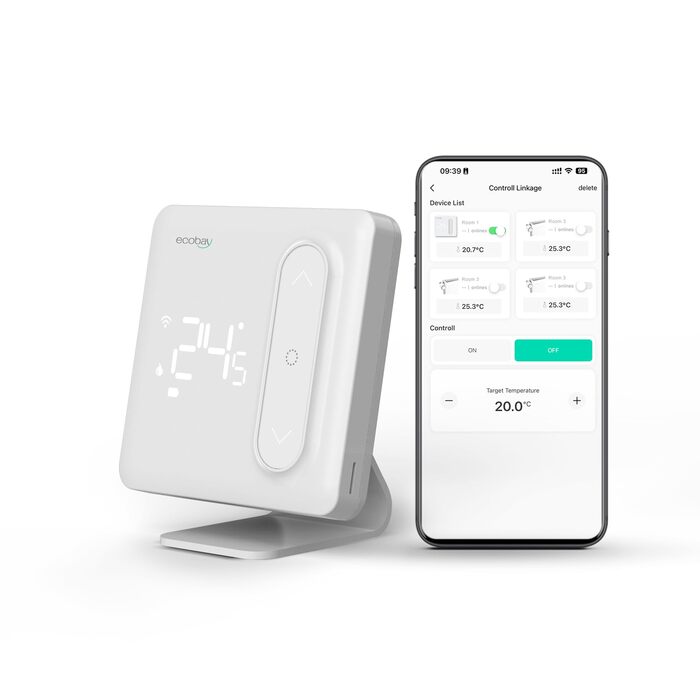 Smart термостат на радіатор 2 шт., Zigbee, бездротовий, з керуванням через Tuya APP та голосовими помічниками (Alexa, Google Assistant), енергозбереження (з датчиком температури Zigbee)