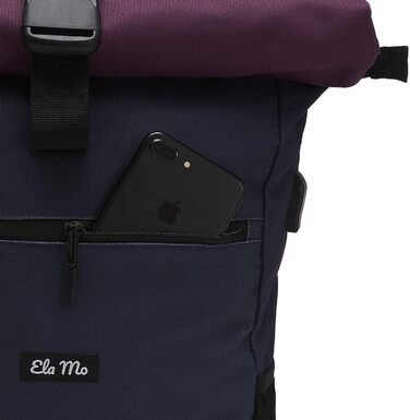 Рюкзак Ela Mo жіночий красивий, зручний і продуманий 18 л (ягідний)