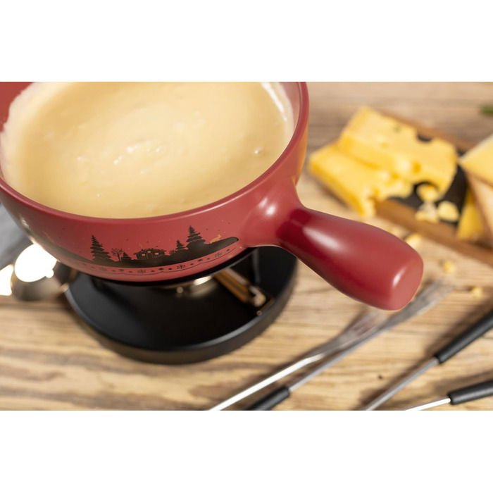 Набір для фондю KUHN RIKON Winterwonderland, Ø 23 см, 2.6 л, на 4-6 осіб, з 6 виделок, речау та пальниковою лампою