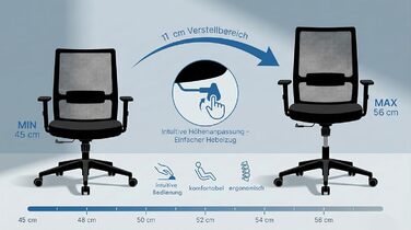 Офісний стілець для дому та офісу: ергономічний, компактний, з підлокітниками