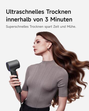 Фен для волосся Laifen Neo Special Starlight: безщітковий мотор 110 000 об/хв, іонізація 200 млн негативних іонів, інтелектуальний контроль температури, 2 магнітні насадки