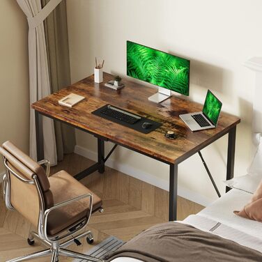 Стіл письмовий Devoko, 100 x 60 x 75 см, для ноутбука, вінтажний коричневий