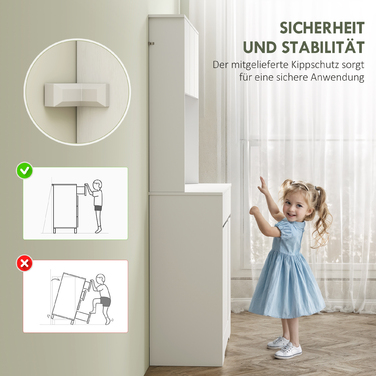 Кухонна шафа з відкритою робочою поверхнею, 6 дверцят шафи, 2 висувні ящики, регульовані полиці, отвори для кабелів, ДСП, білий