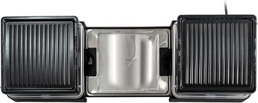 Електричний гриль-ракулет Unold 48755 Extendable для 8 осіб, 1300 Вт, з двома зонами нагріву