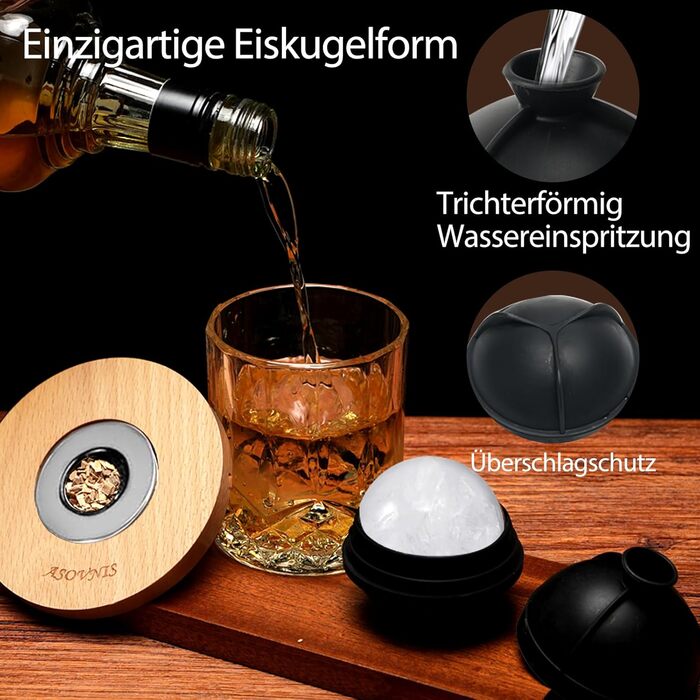 Набір для копчення віскі з пальником, 6 смаків, дерев'яні стружки, 2 склянки, 6 контейнерів для віскі, набір для коктейлів, набір для копчення напоїв, подарунок на день народження для любителів бурбону (без бутану)