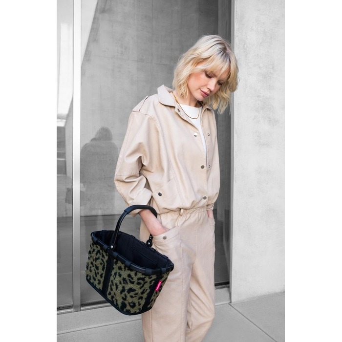 Сумка-шопер Reisenthel CarryBag XS Teddy Leo Olive – Стабільний кошик XS з практичною внутрішньою кишенею, водонепроникний дизайн