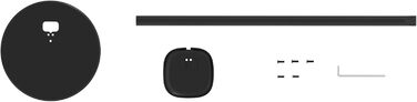 Підставка для SONOS ONE та Play:1 Conecto CC50595-2 (2 шт.) - чорний колір, з кабельною організацією, 71,6 см, до 3 кг