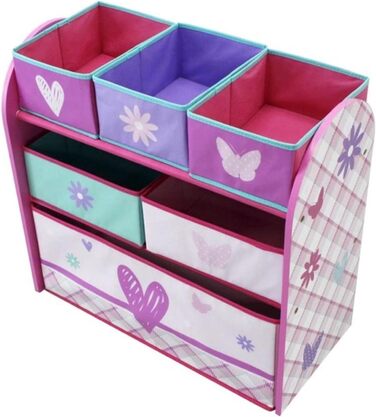 Шафа для зберігання на полицях Коробка для іграшок-метеликів 6 тканинних коробок