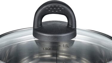 Каструля Fleischtopf 24 см, серія Turmalin, індукційна, з нержавіючої сталі, з мірною шкалою та системою дозування олії