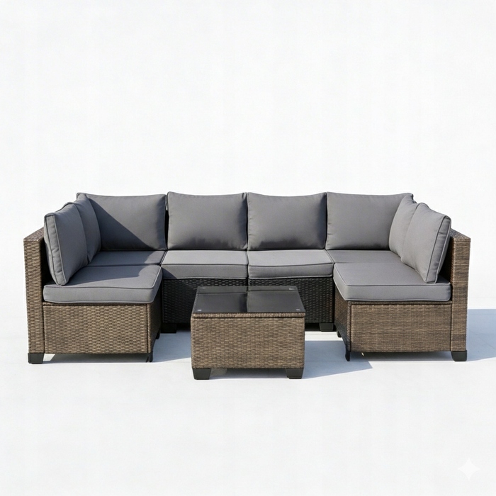 Комплект садових меблів із техноротанга MTG Trade Group, бежевий, 7 предметів