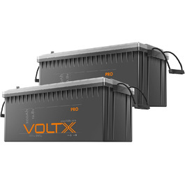 Літієва батарея VoltX LiFePO4 200Ah 12V 2 упаковки, 200A BMS, 4000 циклів зарядки, заміна свинцево-кислотного продукту