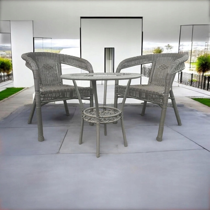 Комплект садових меблів із техноротангу MTG Trade Group, сірий, 3 предмети