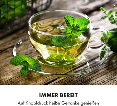 Кларстайн Hot Spring Plus - дозатор гарячої води, 5 л, LCD-дисплей, 45-95°C, нержавіюча сталь, захист від перегріву та сухого кипіння, дитячий замок, чорний