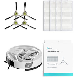 Робот-пилосос Lefant M320 з вологою тканиною, LiDAR-навігацією, потужністю 5500Pa, картуванням кількох поверхів, самостійною зарядкою, Wi-Fi, 8 зонами заборони, придатний для шерсті тварин, килима та твердих підлог (бежевий)