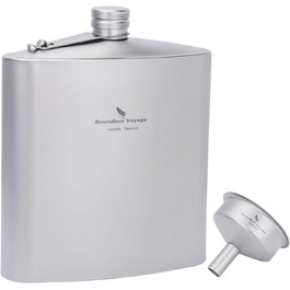 iBasingo Титанова фляга-термос 1.4л (49oz) для кемпінгу, туризму, Bushcraft. Легка, з міцним кришкою та воронкою.