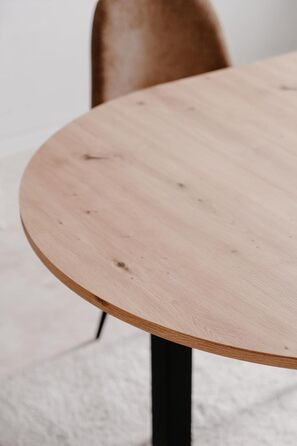 Столовий стіл Esszimmertisch Crawley III Sonoma Eiche 100 см, розкладний, Sonoma Eiche / Чорний