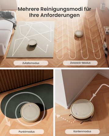 Робот-пилосос LEFANT M330 з функцією миття, 5000Pa, лазерна навігація, PSD-технологія, APP, 160 хв, для тварин, килима, твердих підлог, сірий (M310 Champagne)