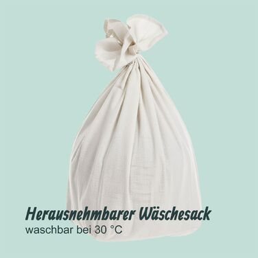 Кошик для білизни кутовий з бамбука Relaxdays з кришкою