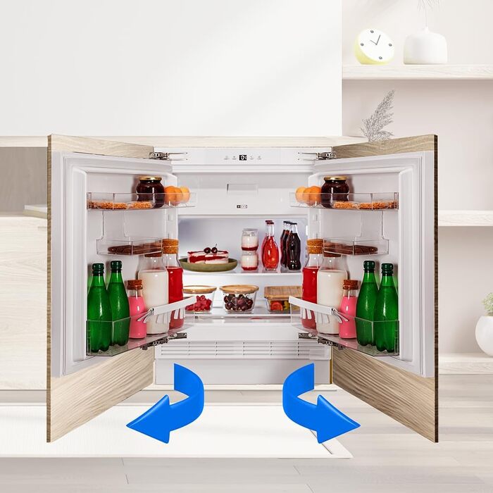 Міні-холодильник Cecotec Bolero CoolMarket TT 107: 121 л, вбудований, чорний, регулювання температури, відсік для овочів, морозильна камера